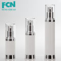cosmetic frosted plastic pump bottles round luxury airless bottle
